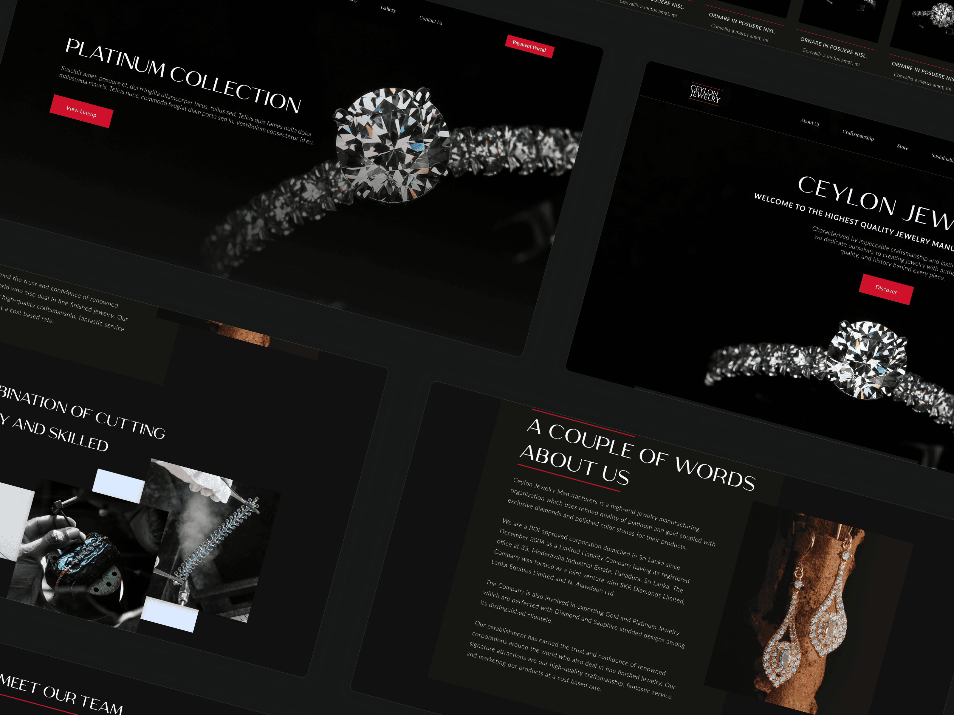 Ceylon Jewelry Website UI Design 6