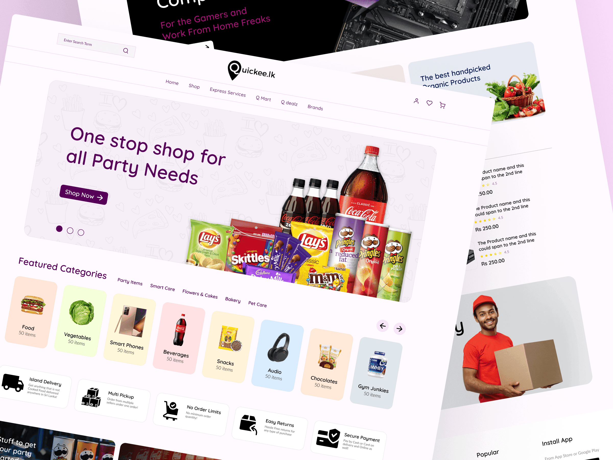 Quickee.lk - Ecommerce Landing Page Concept 1