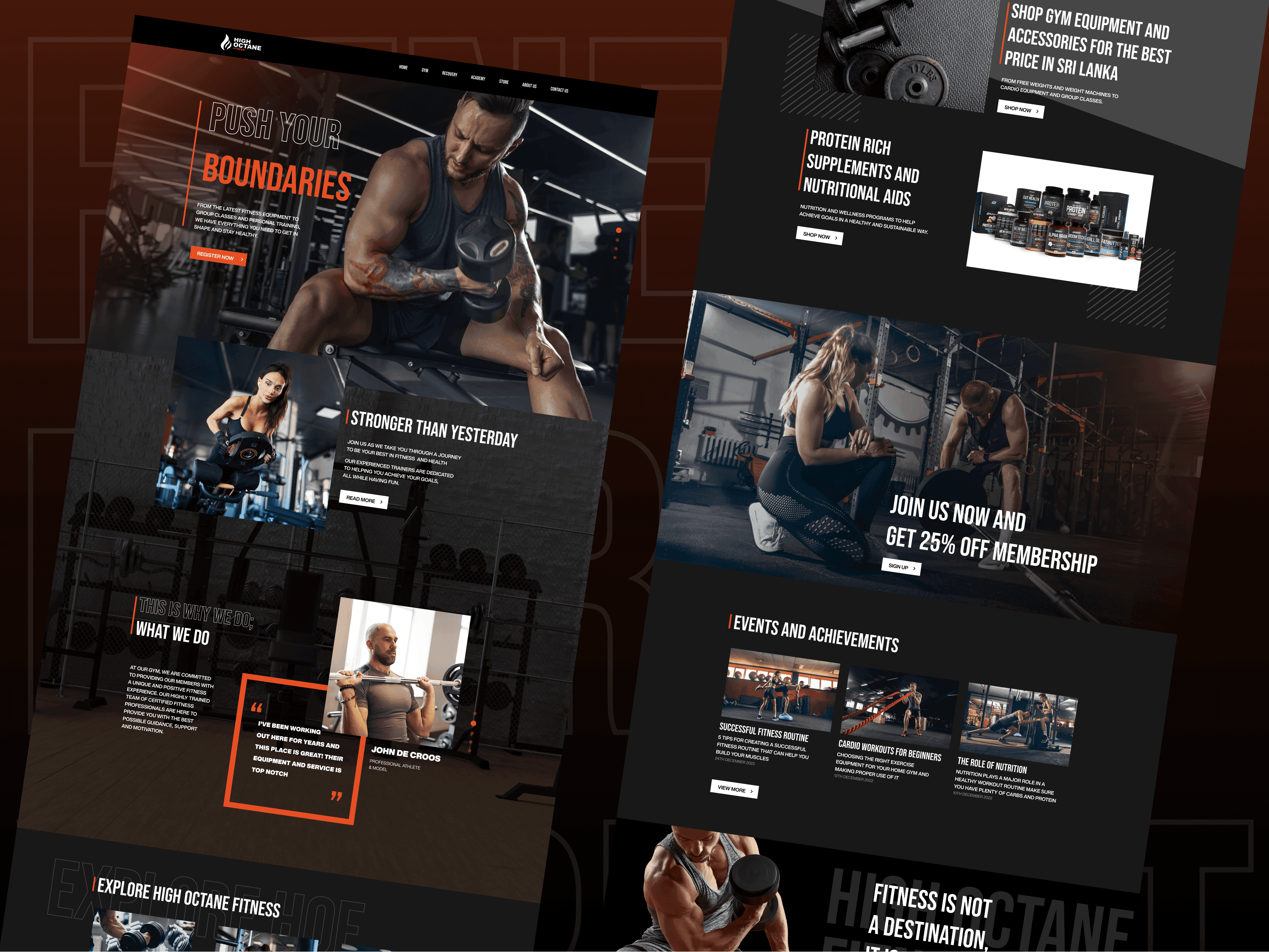 Gym Landing Page Mockup 1