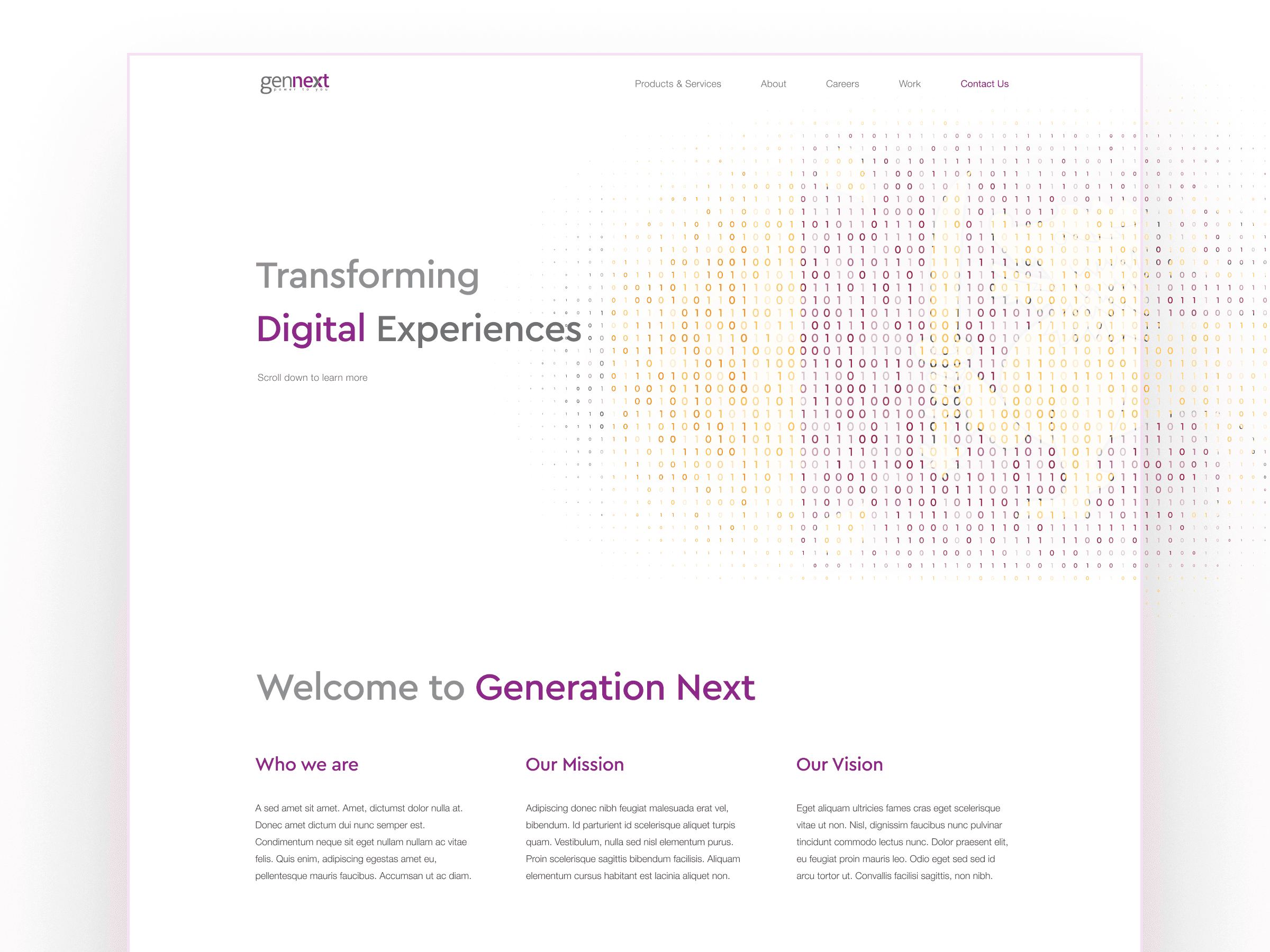 Gennext - Landing Page Concept 1
