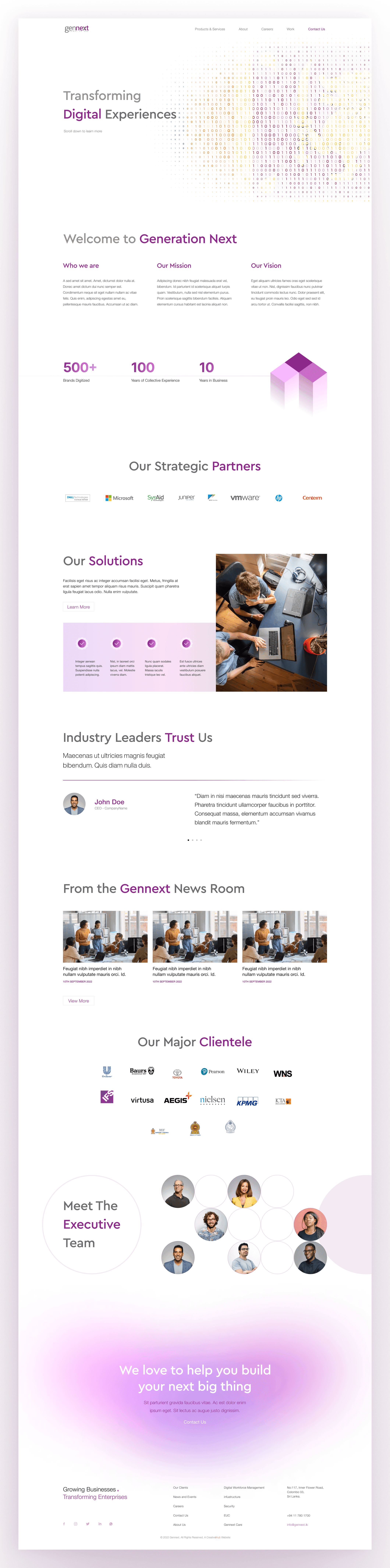 Gennext - Landing Page Concept 2