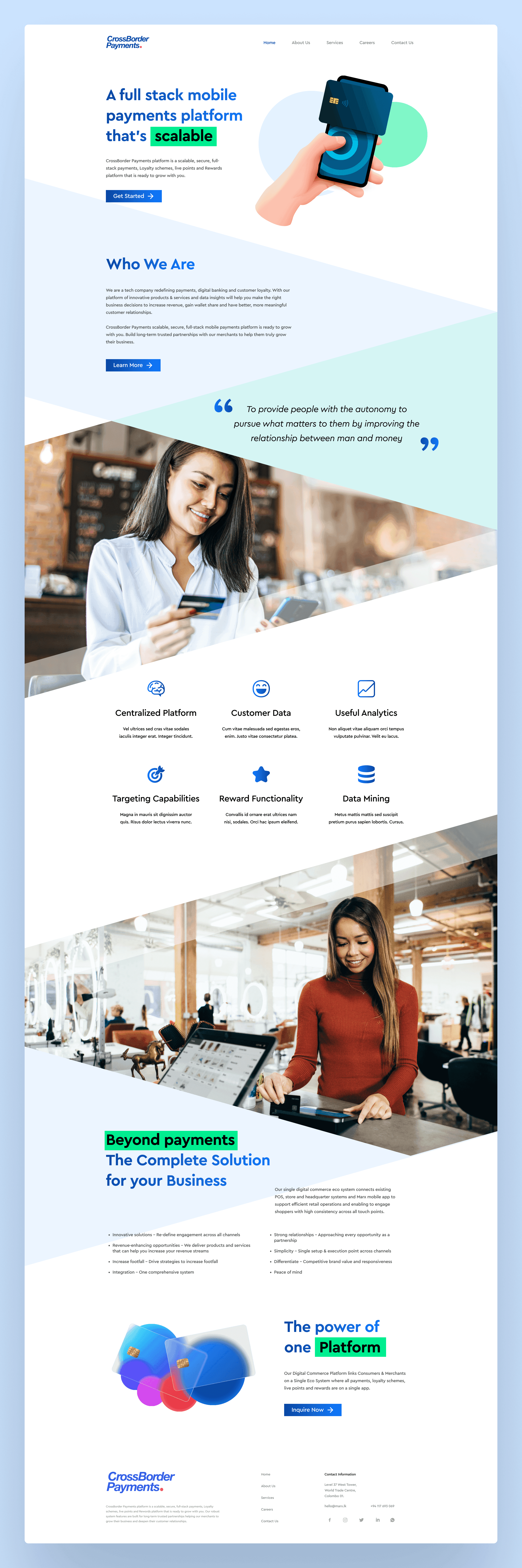 CrossBorder Payments - Landing Page Concept 2