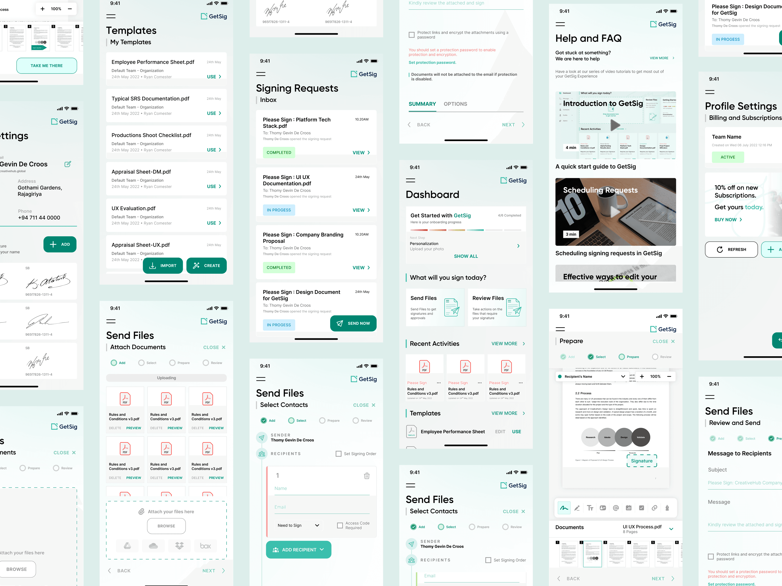 GetSig SaaS Web Application Design 5