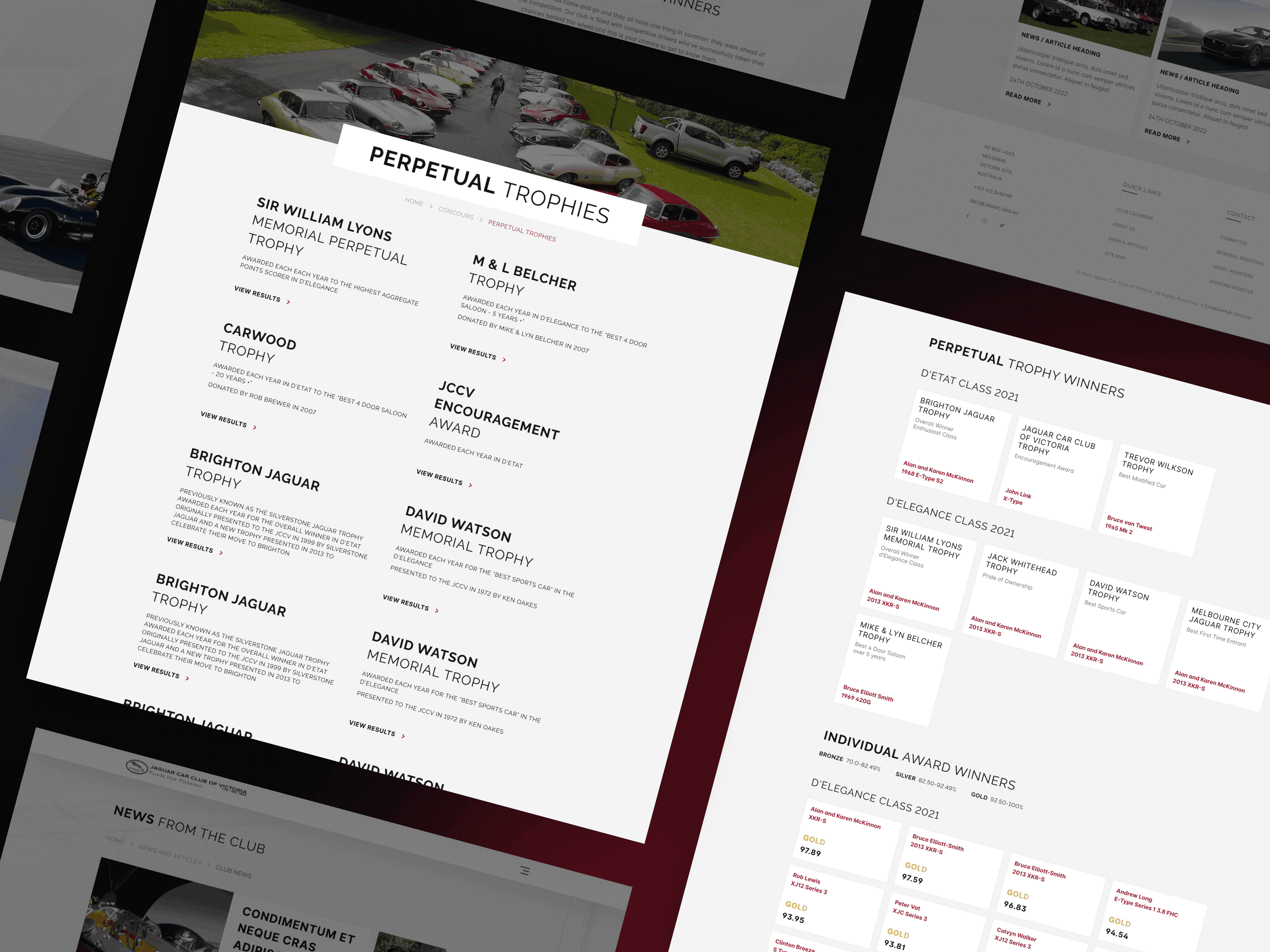 Revamped Website Design for the Jaguar Car Club of Victoria 6