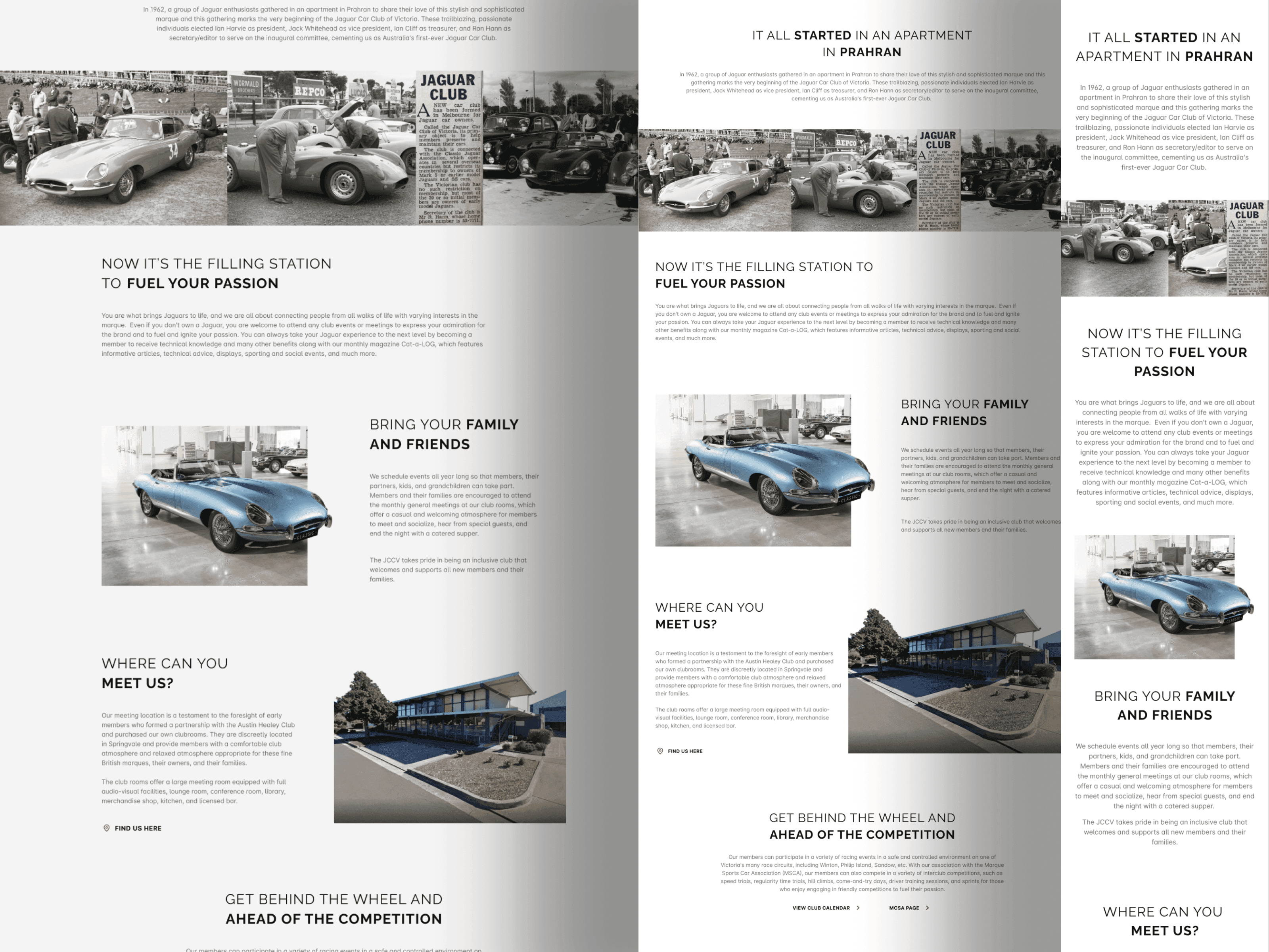 Revamped Website Design for the Jaguar Car Club of Victoria 5